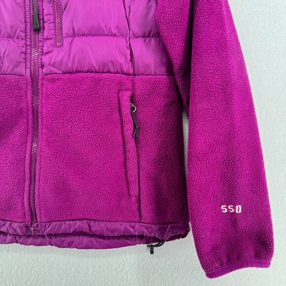 THE NORTH FACE Jacket Womens S 550 Goose Down Denali Fleece Full Zip Winter Pink - Picture 9 of 15